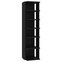 VidaXL Schoenenkast 27,5x27x102 cm bewerkt hout zwart - thumbnail