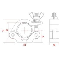Beamz B50-200 half coupler truss haak - thumbnail