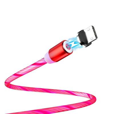 FLOVEME YXF204096 1m 2A USB naar Micro USB Lichtgevende magnetische oplaadkabel (rood)