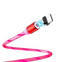 FLOVEME YXF204096 1m 2A USB naar Micro USB Lichtgevende magnetische oplaadkabel (rood) - thumbnail