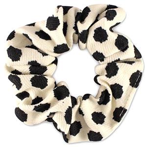 scrunchie Stippen White-black