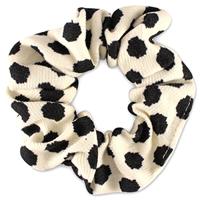scrunchie Stippen White-black - thumbnail