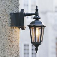 Wandlamp Pallas neerwaarts 42cm - Matzwart - thumbnail