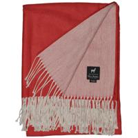 Lichte Alpaka Plaid - Rood - 175x135cm - thumbnail