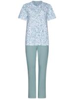 Katoenen pyjama blauwe flora - thumbnail