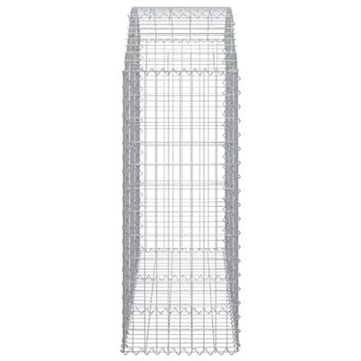 Schanskorf gewelfd 150x50x120/140 cm gegalvaniseerd ijzer