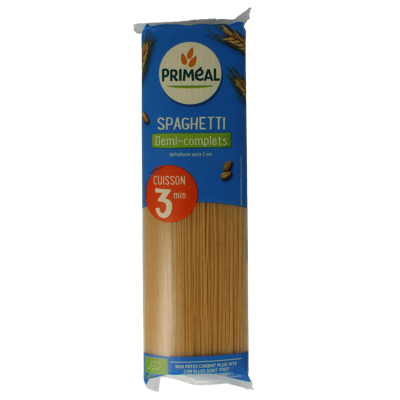 Primeal Spaghetti halfvolkoren snelkokend bio 500 Gram