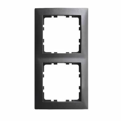 Berker S1 afdekraam 2-voudig antraciet mat 10103276