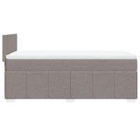 Boxspring met matras stof taupe 90x200 cm - thumbnail