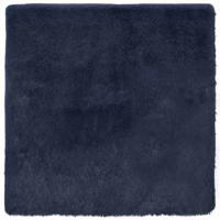 Hoogpolig vloerkleed NAVARRA 160x160 cm polyester marineblauw - thumbnail