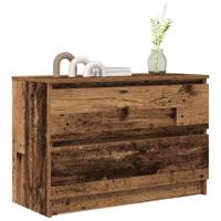 Tv-meubel 80x35x54 cm spaanplaat oud hout - thumbnail