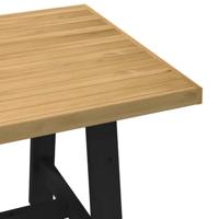 Eettafel NOAIN A-vormige poten 180x90x75 cm massief hout - thumbnail