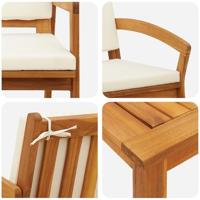 Bistroset 5 pcs Bruin 59,5 x 70,5 x 72,5 cm Polyester - thumbnail