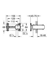 Grohe Eurostyle inbouwdeel voor 2-gats wastafelkraan - thumbnail
