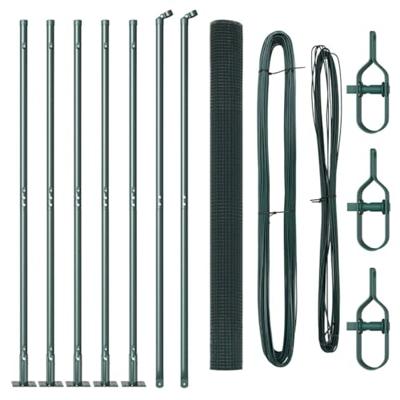 VidaXL Afrasteringspaal groen 10 x 1,4 m (12 x 12 mm gaas)