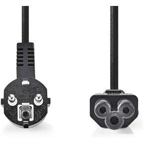 Nedis Stroomkabel | Type F (CEE 7/7) Male | IEC-320-C5 | Gehoekt | Recht | Vernikkeld | 3.00 m | Rond | PVC | Zwart | Label - CEGL10100BK30 Nedis Stroomkabel | Type F (CEE 7/7) Male | IEC-320-C5 | Gehoekt | Recht | Vernikkeld | 3.00 m | Rond | PVC | Zwart | Label - CEGL10100BK30
