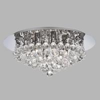 Searchlight Plafond kroonluchterHanna 45cm chroom met kristal - 3406-6CC - thumbnail