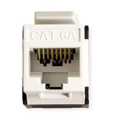 ROLINE Cat.6A (Klasse EA) Keystone, niet afgeschermd, zonder gereedschap, wit ROLINE Cat.6A (Klasse EA) Keystone, niet afgeschermd, zonder gereedschap, wit