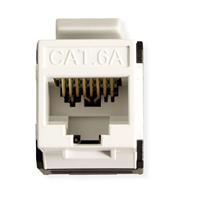 ROLINE Cat.6A (Klasse EA) Keystone, niet afgeschermd, zonder gereedschap, wit - thumbnail