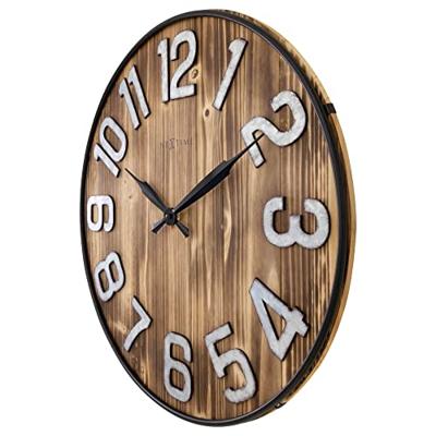 NeXtime NE-3277BR Grote Wandklok Aberdeen 50 cm Hout/Metaal NeXtime NE-3277BR Grote Wandklok Aberdeen 50 cm Hout/Metaal