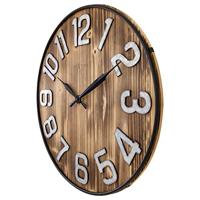 NeXtime NE-3277BR Grote Wandklok Aberdeen 50 cm Hout/Metaal - thumbnail