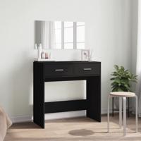 Kaptafel met spiegel 80x39x80 cm zwart - thumbnail