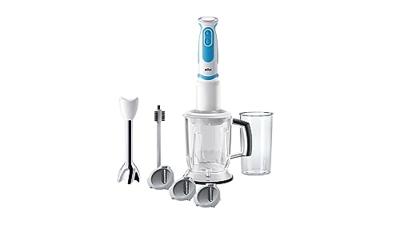 Braun 4191-MQ5260WHBL Staafmixer 1000 W Met maatbeker, Met mixbeker, Turbofunctie Wit-blauw
