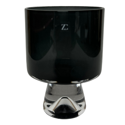 Waxinelichthouder glas - waxinelichthouder Drop Grey - waxinelichthouder grijs