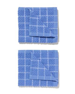 HEMA Vaatdoekjes 30x30 katoen blauw - 2 stuks (felblauw)