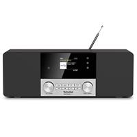 TechniSat DigitRadio 4 C - Stereo digitale radio (DAB+, FM, kleurendisplay, Bluetooth, hoofdtelefoonaansluiting, AUX-ingang, wekker, OLED-display, 20 Watt RMS, Elac luidspreker) Kleurendisplay. zwart - thumbnail