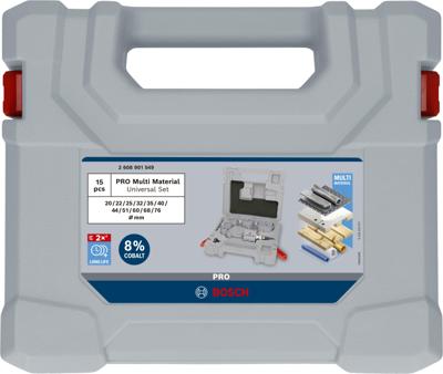 BOSCH PROFESSIONAL - PRO Multi Material Gatenzaagset - 15-delig - 20 tot 76 mm - Voor boormachines en schroevendraaiers
