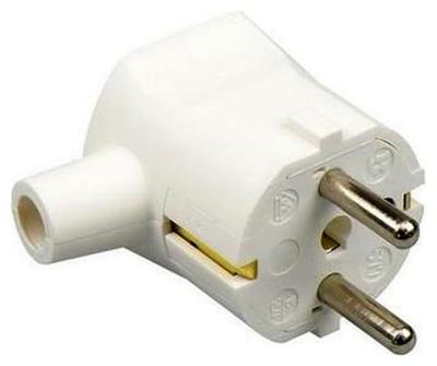 Stekker haakse tule met randaarde wit Kaiser