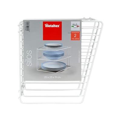 Metaltex Silos Space Bordenrek 2 Etages 25x25x19 cm Wit