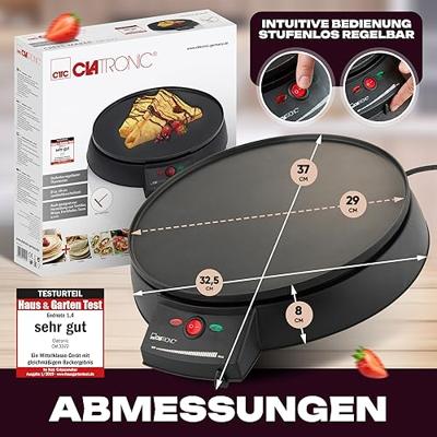 Clatronic CM 3372 Crêpe maker Met handmatige temperatuursinstelling Zwart - thumbnail