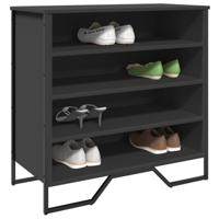 VidaXL Schoenenkast 80x38x78 cm bewerkt hout zwart - thumbnail