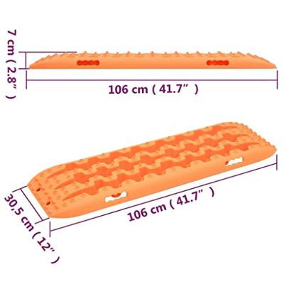 VidaXL Gripplaten 2 st 106x30,5x7 cm nylon oranje