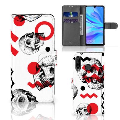 Telefoonhoesje met Naam Huawei P30 Lite (2020) Skull Red Telefoonhoesje met Naam Huawei P30 Lite (2020) Skull Red