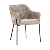 Richmond Eetkamerstoel 'Fay' Chenille, kleur Shitake - thumbnail
