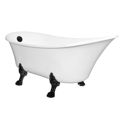 Kerra Antica vrijstaand bad 164x70cm zwart mat Kerra Antica vrijstaand bad 164x70cm zwart mat