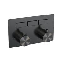 Brauer Gunmetal Edition - 3 Weg - Inbouwthermostaat - Drukknoppen - In/afbouwdelen - Gunmetal Geborsteld PVD - thumbnail