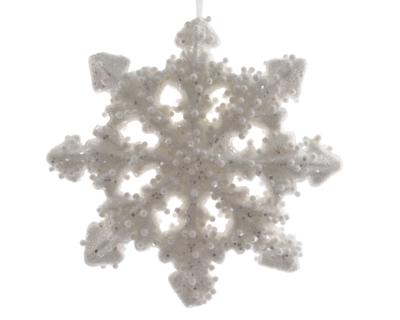 Sneeuwvlok foam kraal hang d10 cm wit kerstbal hangdeco kerst Decoris - Decoris Sneeuwvlok foam kraal hang d10 cm wit kerstbal hangdeco kerst Decoris - Decoris
