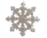 Sneeuwvlok foam kraal hang d10 cm wit kerstbal hangdeco kerst Decoris - Decoris - thumbnail