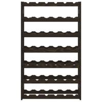 Wijnrek voor 42 flessen massief grenenhout zwart - thumbnail