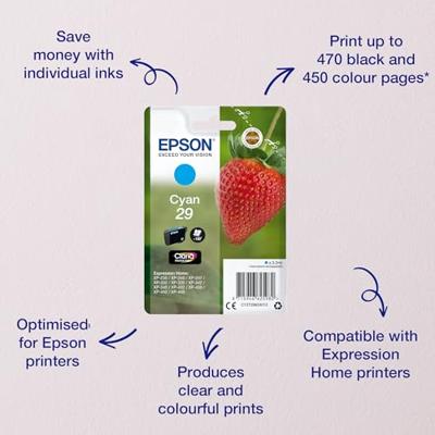 Epson inktcartridge 29, 180 pagina&apos;s, OEM C13T29824012, cyaan - thumbnail