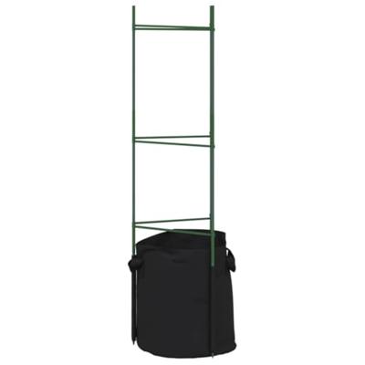 Tomatenkooien met plantenzak 8 st 116 cm staal en polypropeen