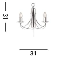 Searchlight Antiek zilveren wandlampMaypole - 6342-2SS - thumbnail
