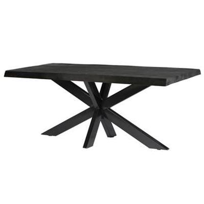 Livingfurn Eettafel 'Norris Spider' Mangohout en staal, 240 x 100cm
