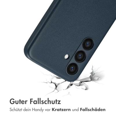 Accezz MagSafe Leather Backcover Samsung Galaxy S24 Telefoonhoesje Blauw