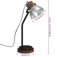 VidaXL Bureaulamp 25 w e27 18x18x60 cm vintage zilverkleurig - thumbnail