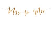 LetterBanner Miss to Mrs Rosegoud 18x76cm - thumbnail